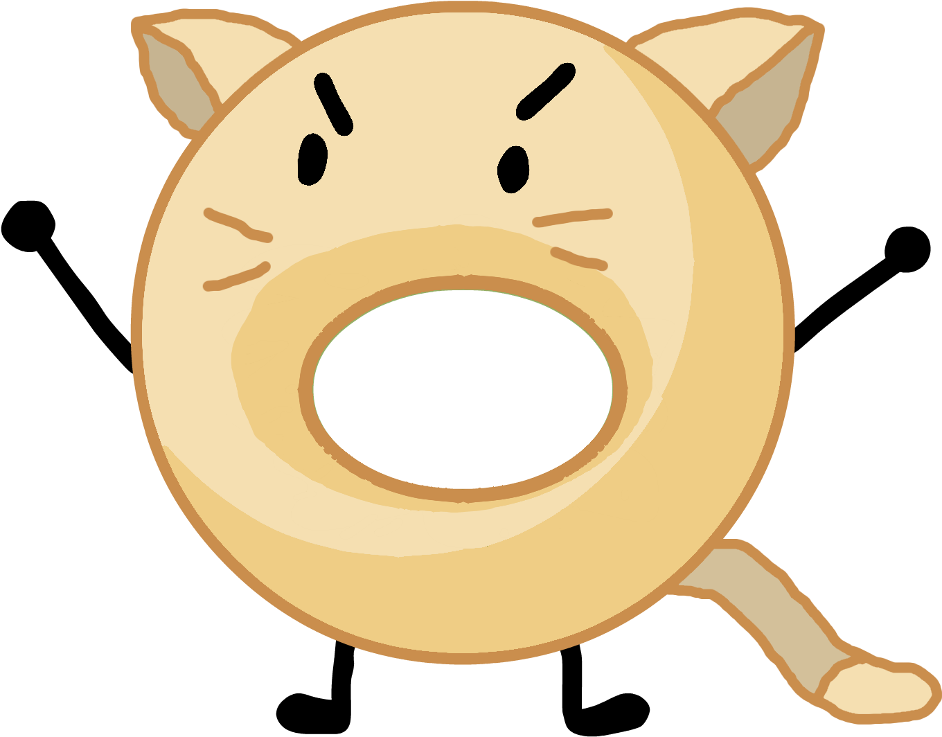 Cat Donut - Fog - Doughnut (1371x1108), Png Download