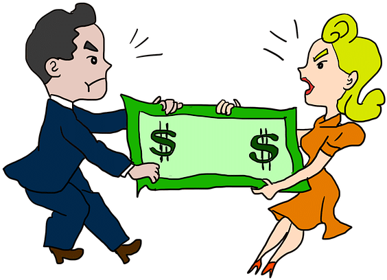 5 Things To Boost Your Financial Wellness - Clipart Fighting Over Money (564x408), Png Download