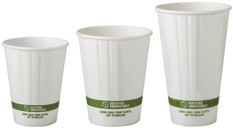Download 16 Oz Double Wall Compostable Hot Paper Cups - 8 Oz White ...