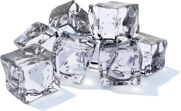Ice Cubes Frozen Transparent - Purified Ice Cubes (609x374), Png Download