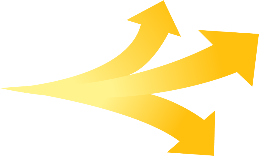 A49 Trendarrow Yellow Threedirections - Arrow Three Png (879x542), Png Download