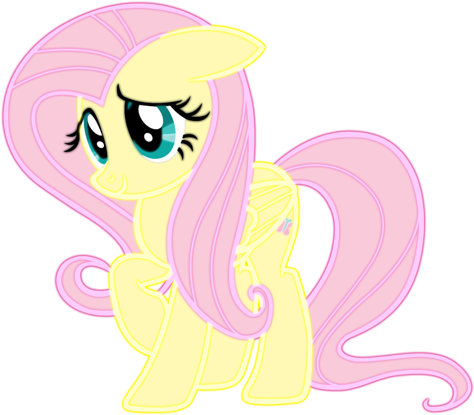 Stay Gold, Eyestrain Warning, Fluttershy, Neon, Pegasus, - Wiki (992x1024), Png Download