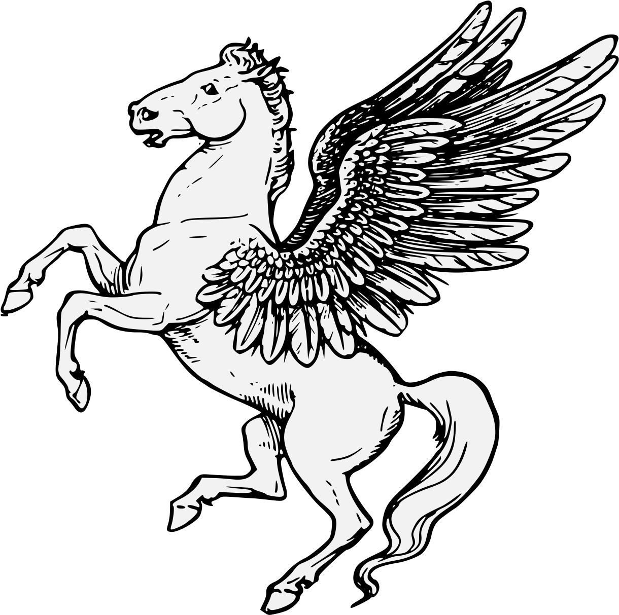 Details, Png - Coat Of Arms Pegasus (1237x1226), Png Download