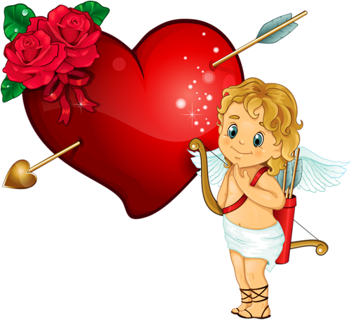 View Full Size - Cupid Heart (500x467), Png Download