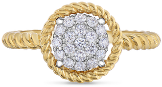 Roberto Coin Pave Circle Ring - Engagement Ring (800x800), Png Download