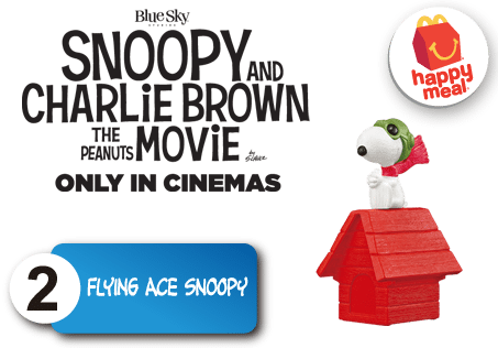 Snoop Happy Meal - Snoopy And Charlie Brown The Peanuts Movie Logo (453x316), Png Download