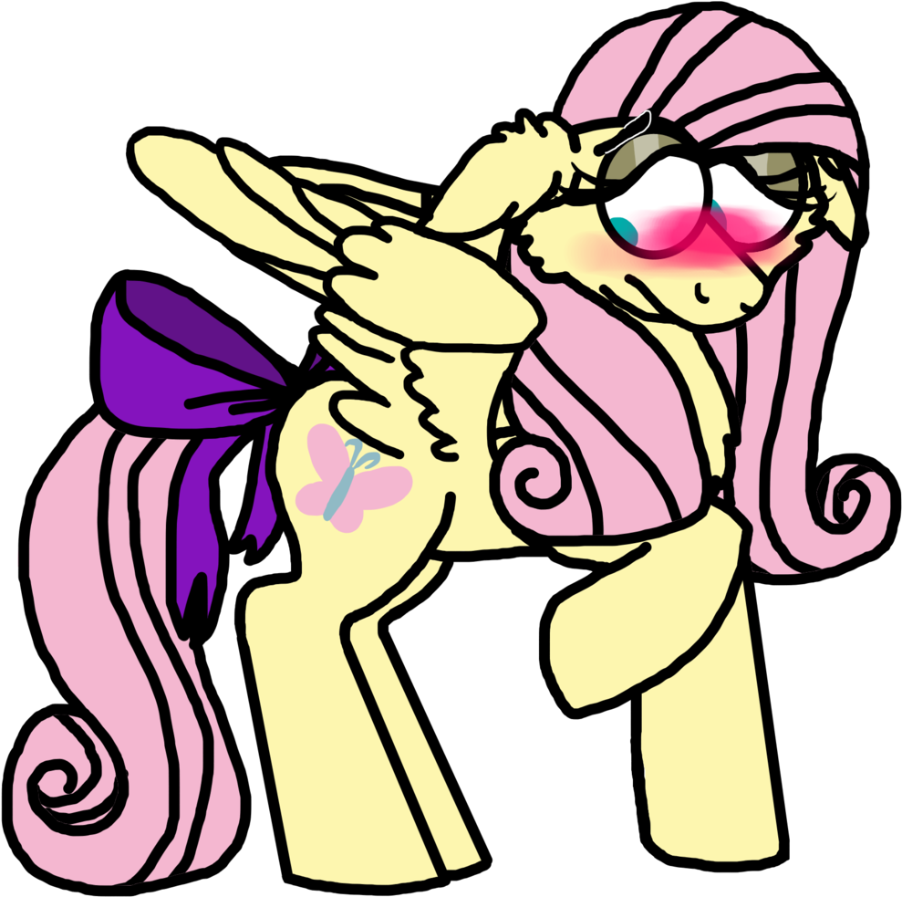 Latiapainting, Blushing, Bow, Chest Fluff, Female, - Cartoon (1024x1024), Png Download