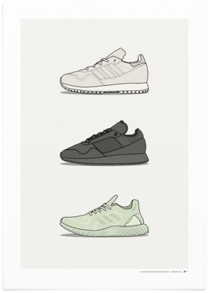 Triple Daniel Arsham Adidas - Daniel Arsham (360x481), Png Download