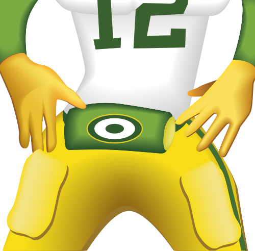 Aaron Rodgers Hip Thrust - Aaron Rodgers (500x492), Png Download