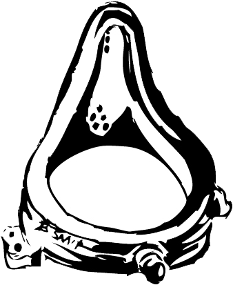 My Version Of Duchamp's Fountain Duchamp Fountain, - Fountain (450x486), Png Download