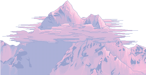 Vaporwave Seapunk Lofihiphop Mountains Vaporwaveaesthet - Aesthetic Mountain Transparent (500x283), Png Download