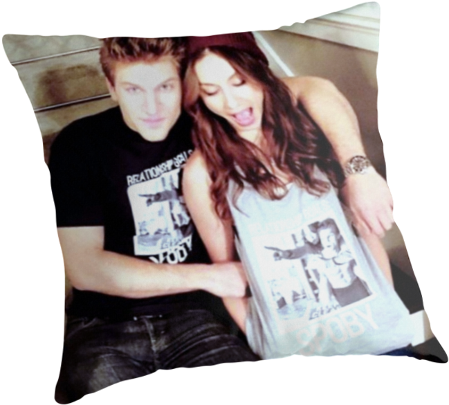 Troian Bellisario And Keegan Allen's Team Spoby Shirts - Cushion (875x875), Png Download
