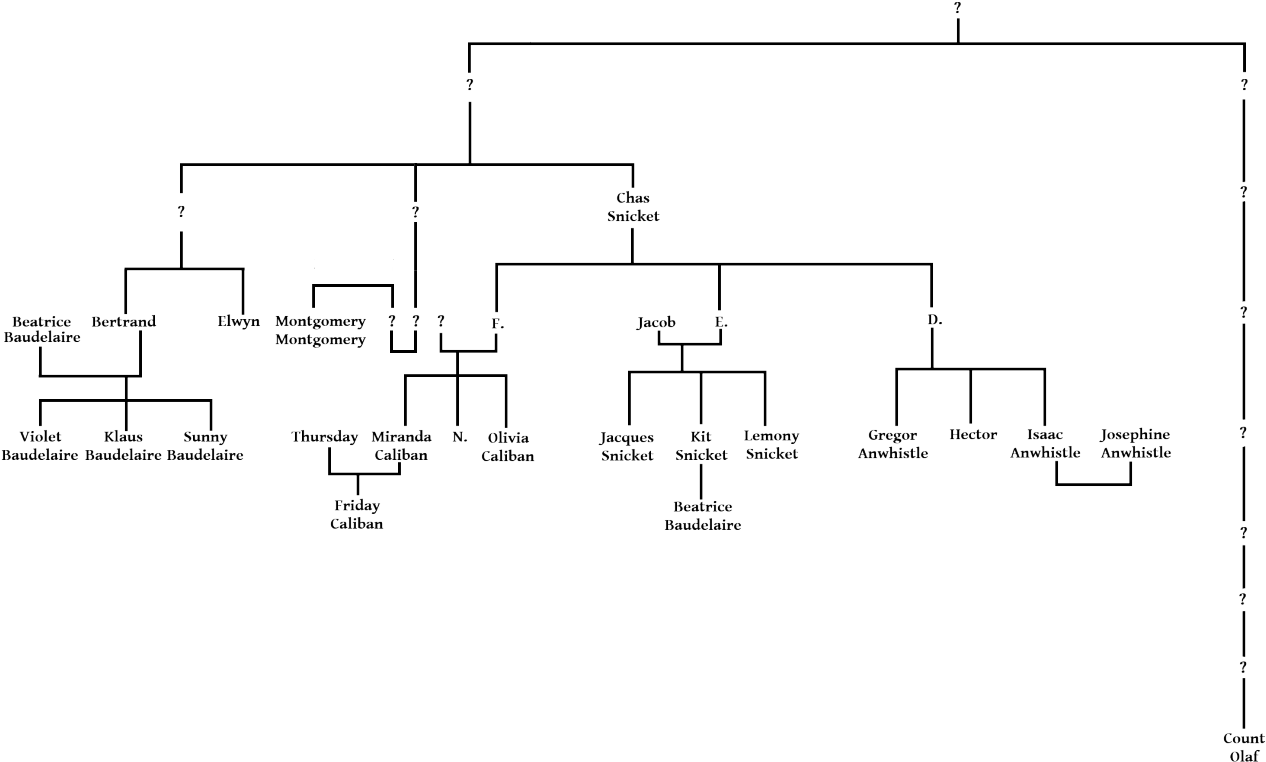 El Snicket Sleuth - Baudelaire Snicket Family Tree (1280x774), Png Download