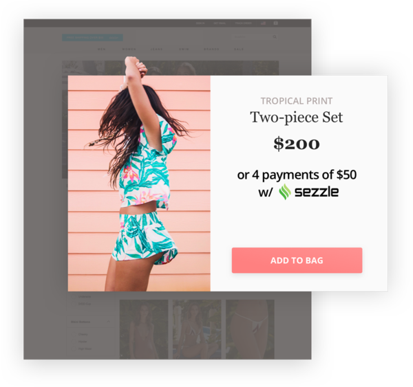 Shop Now Pay Later With Sezzle - Billboard (600x563), Png Download