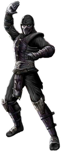 Noob Saibot - Mortal Kombat Black Character (300x636), Png Download