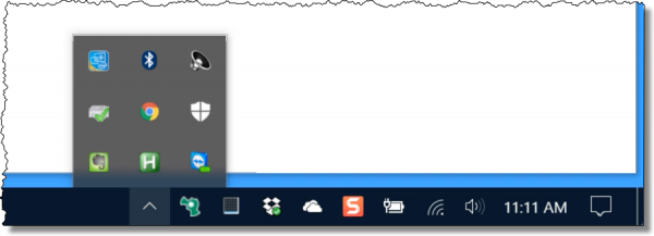 Notification Area - Taskbar (600x217), Png Download