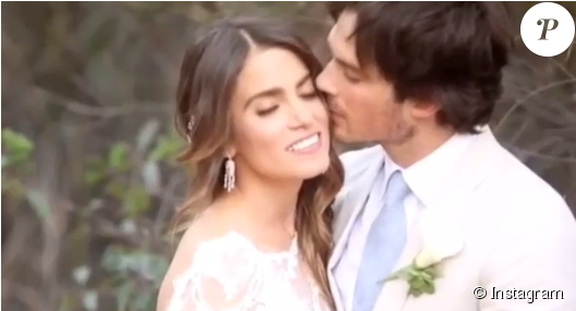 Nikki Reed Et Son Mari Ian Somerhalder Lors De Leur - Ian Somerhalder Wedding Hd (950x285), Png Download
