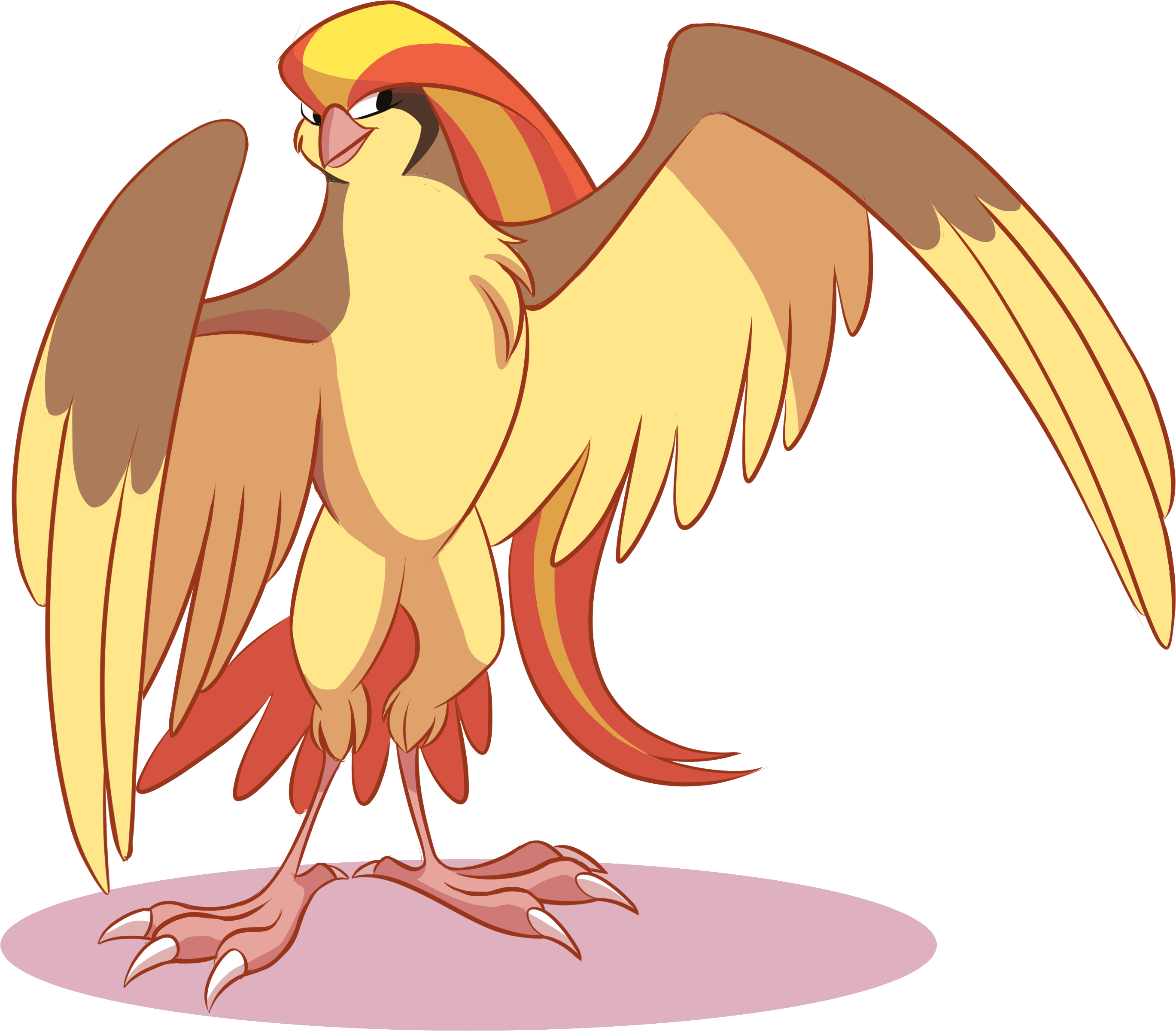 Pidgeot - Cartoon (2808x2511), Png Download