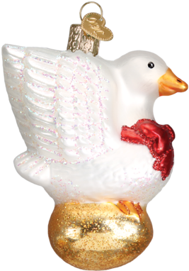 Hanging Bird Ornaments - Old World Christmas Sheep Glass Blown Ornament (442x442), Png Download