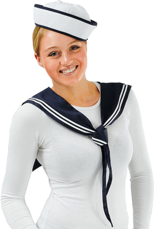 Girl In Sailor Uniform (500x793), Png Download