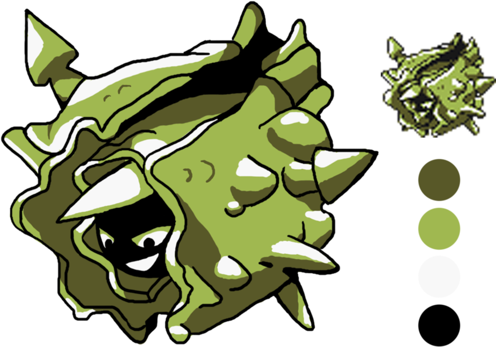 1627334 - >> - Cloyster Sprite Pokemon Yellow (979x816), Png Download