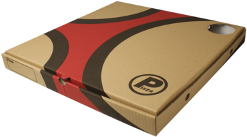 Pizza Box Deli Cup 42x42x4cm - Cardboard (360x360), Png Download