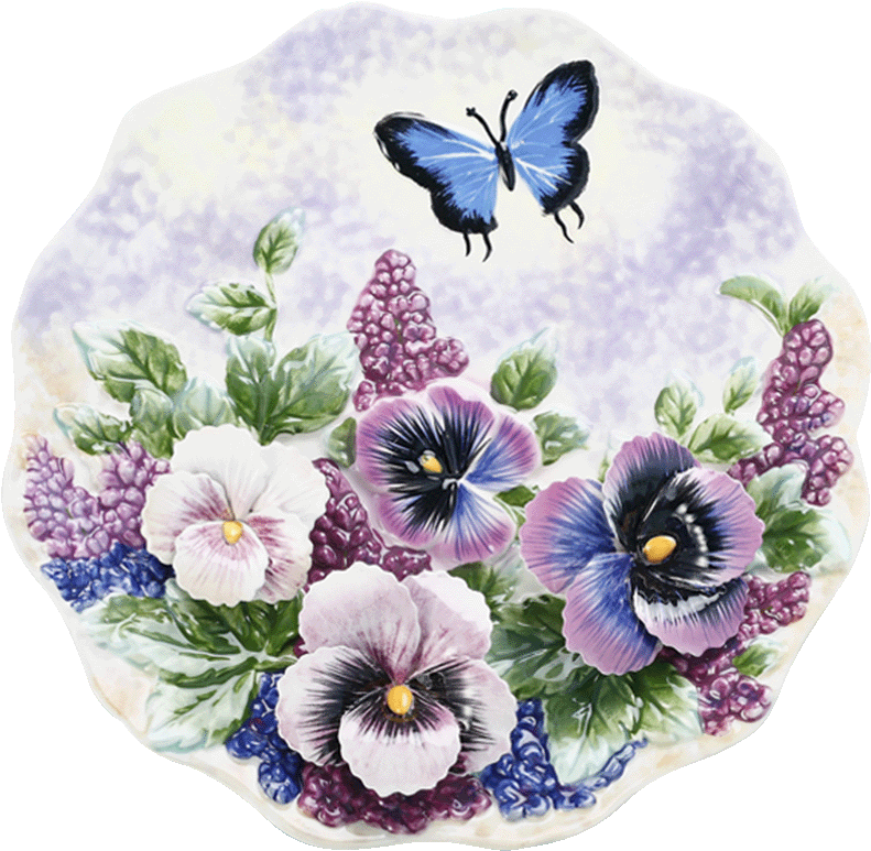 Ceramic Hand-painted Pastoral Hanging Plate Decorative - Ceramic (800x800), Png Download