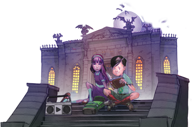 School - - Scary School Book (674x445), Png Download