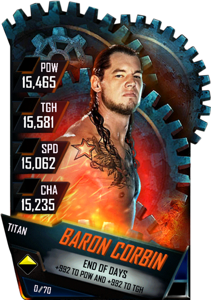 Baroncorbin S4 18 Titan - Finn Balor Wwe Supercard Titan (733x1158), Png Download