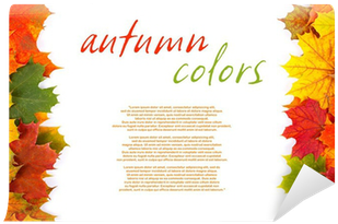 Colorful Fall Leaf Border (400x400), Png Download