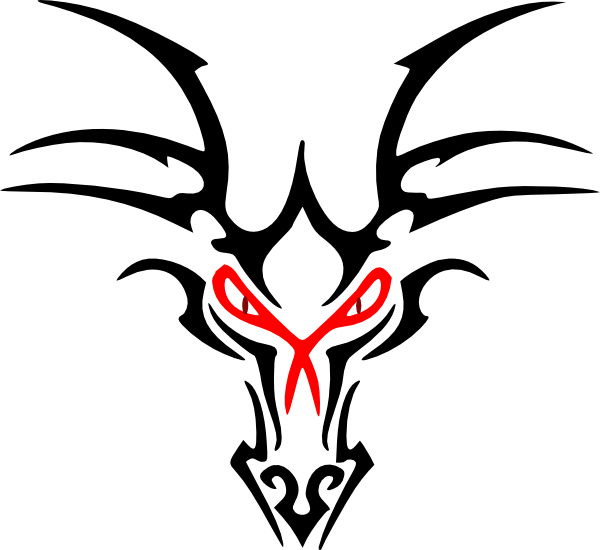 Dragon Logo Png Black (600x550), Png Download