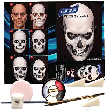 Spooky, Scary Skeletons Are Fun And Easy To Create - Грим Черепа (500x500), Png Download