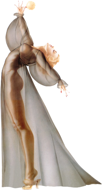 Movie Star Powder - Sheer Elegance Poster Print By Alberto Vargas (24 X (382x640), Png Download