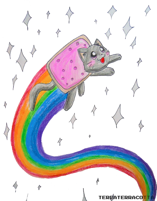 Nyan Cat 63 - Nyan Cat Drawing Png (657x837), Png Download