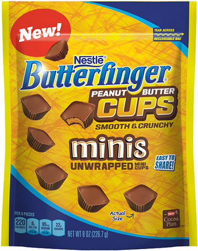 Butterfinger Minis Or Bites, Buncha Crunch, Or Raisinets - Butterfinger Peanut Butter Cups Minis (500x500), Png Download