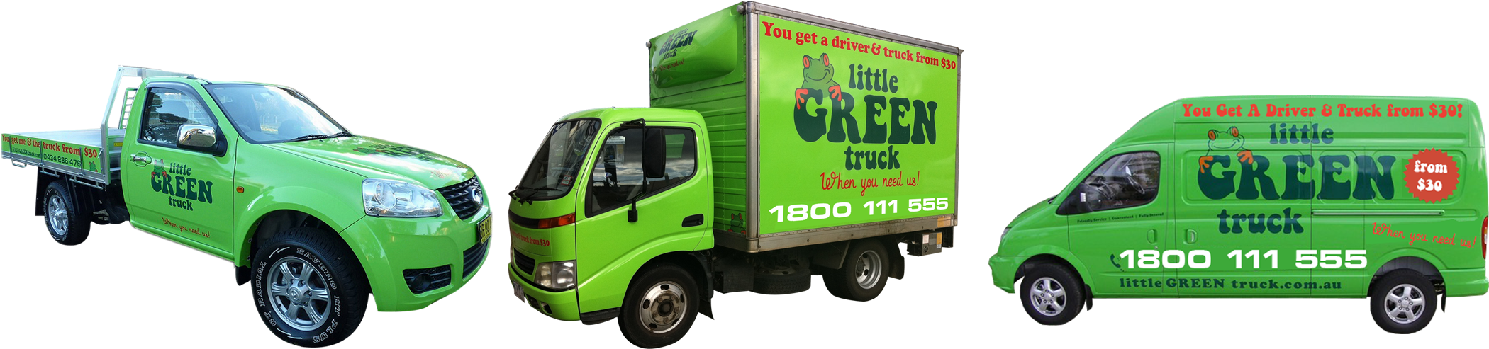 Fast Delivery Service When You Need It - Green Truck (2146x537), Png Download