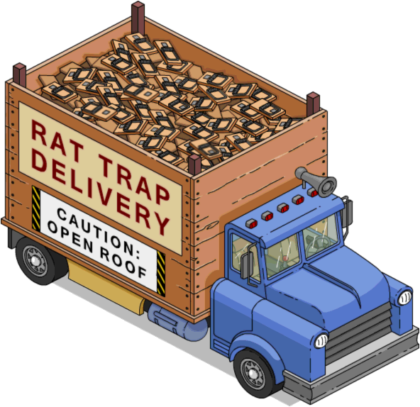 Rattrapdeliverytruck - Simpsons Tapped Out Duff Truck (592x574), Png Download