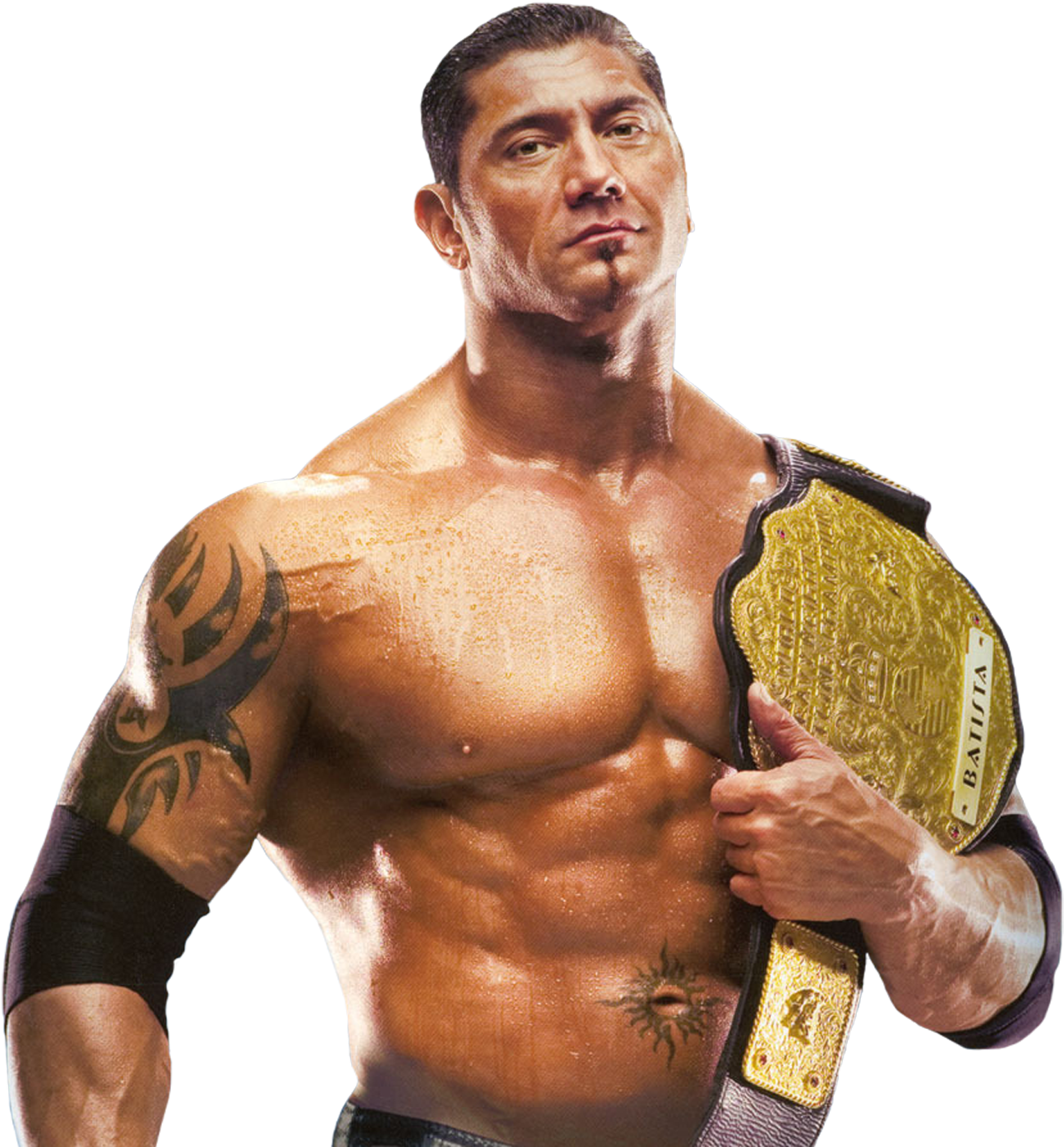 Batista Wwe Championship Png Image Background - Batista World Heavyweight Champion Png (1334x1417), Png Download