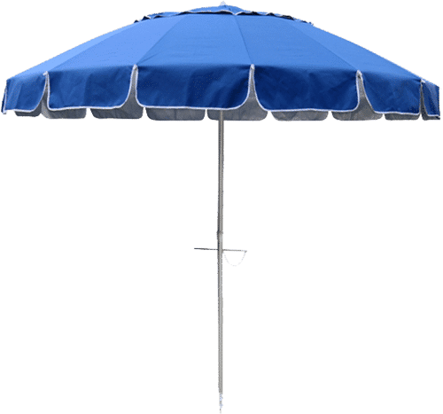 Beach Umbrella - Blue Beach Umbrella (500x467), Png Download