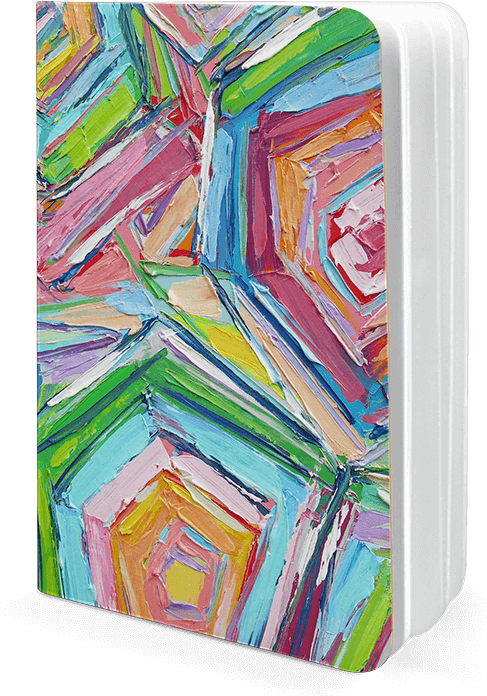 Dailyobjects Beach Umbrellas Elan A5 Notebook Plain - Giclee Painting: Coolick's Beach Umbrellas, 41x41in. (600x700), Png Download
