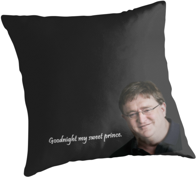 Svg Images Of Gabe Newell Pillow Spacehero Sweet - Throw Pillow (875x875), Png Download