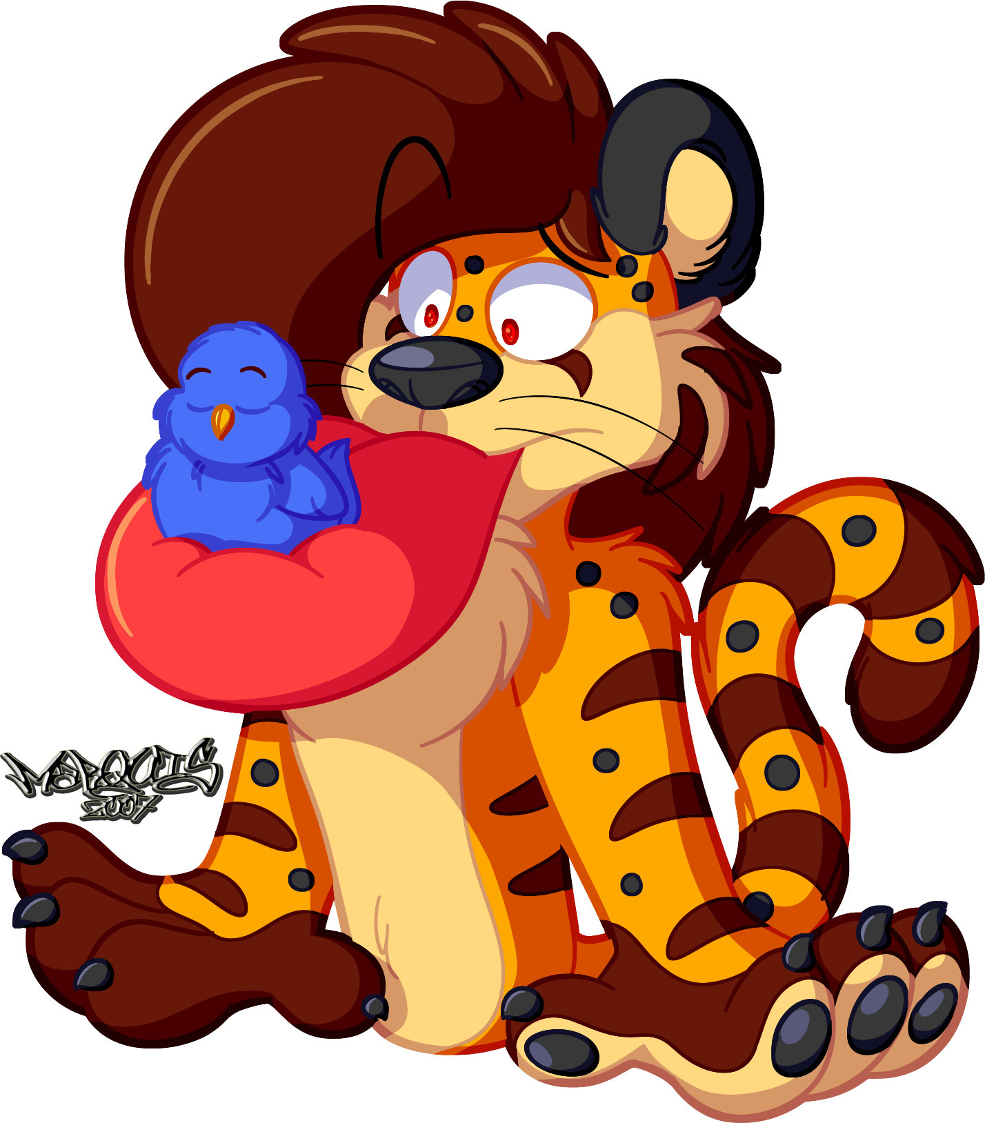 Birdie Surprise - Cartoon (1428x1628), Png Download