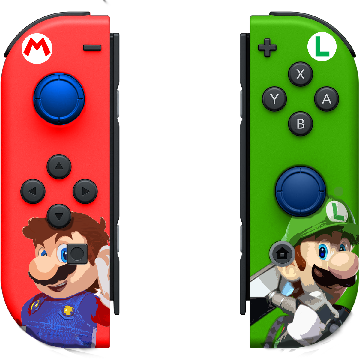 Fan Artmario & Luigi - Nintendo Switch Joy Con Mario And Luigi (1200x1200), Png Download