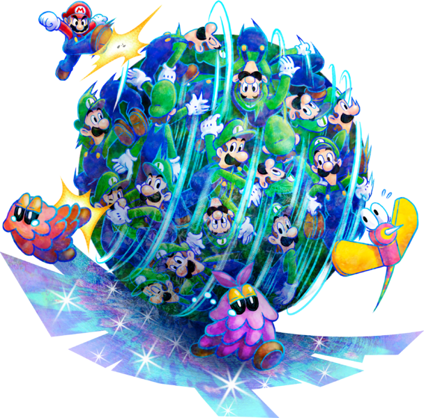 Being A Fan Of The Game Boy Advance Superstar Saga - Mario & Luigi Dream Team [3ds Game] (608x600), Png Download