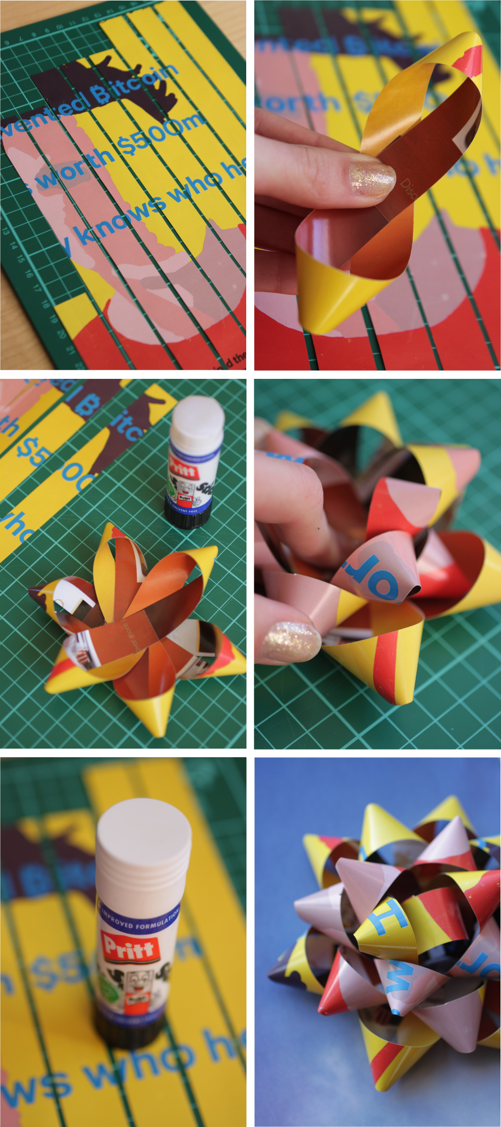 Sunday Times Gift Bow - Paper Art Making Gift (993x2231), Png Download
