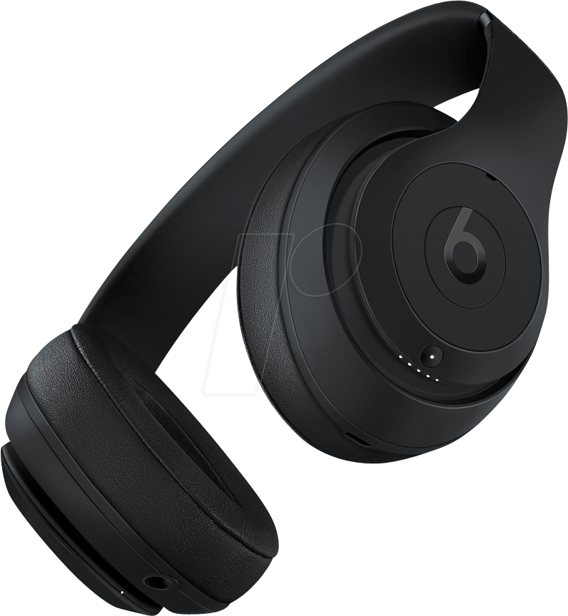 Matt Black Beats Electronics Mq562zm/a - Beats Studio3 Bluetooth Wireless Over-ear Headphones (796x864), Png Download