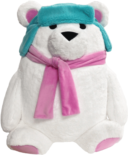 Polar Bear Stuffed Animal - Big Sleeping Polar Bear Stuffed Animal (550x550), Png Download