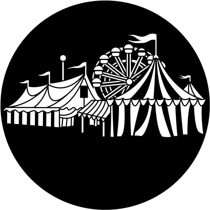 Circus Tent - Circus Tent Black And White (800x800), Png Download