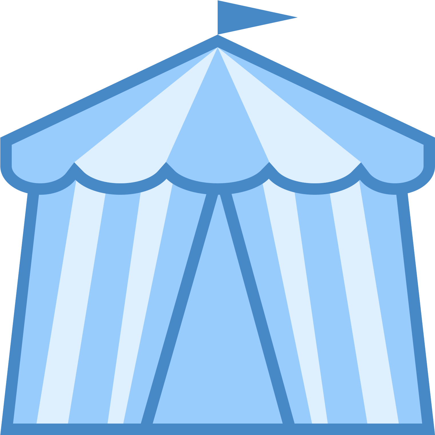 Circus Tent Icono - Icon (1600x1600), Png Download
