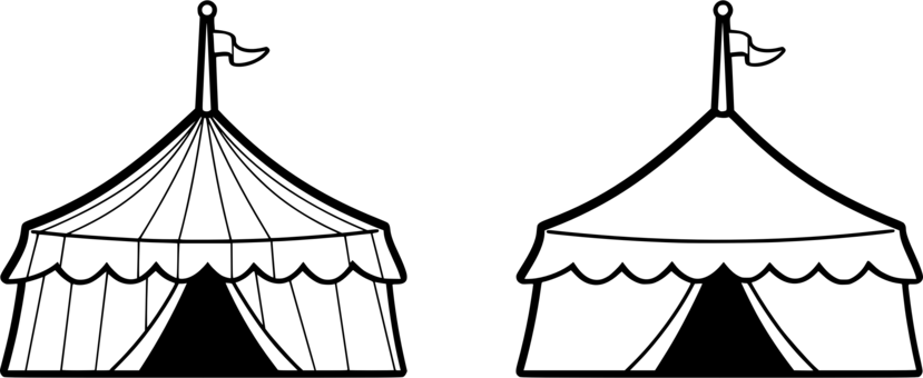 Circus Download Carnival - Circus Black And White (829x340), Png Download